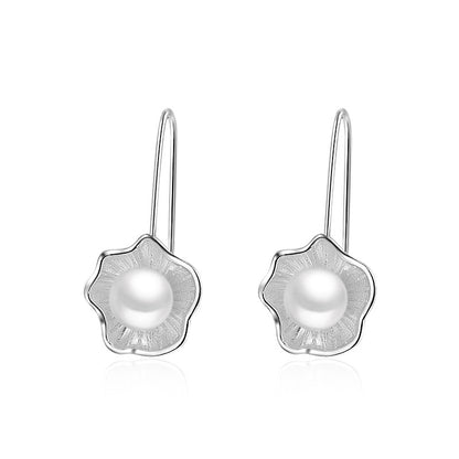 Ethnic Lotus Pearl Design Women Earrings