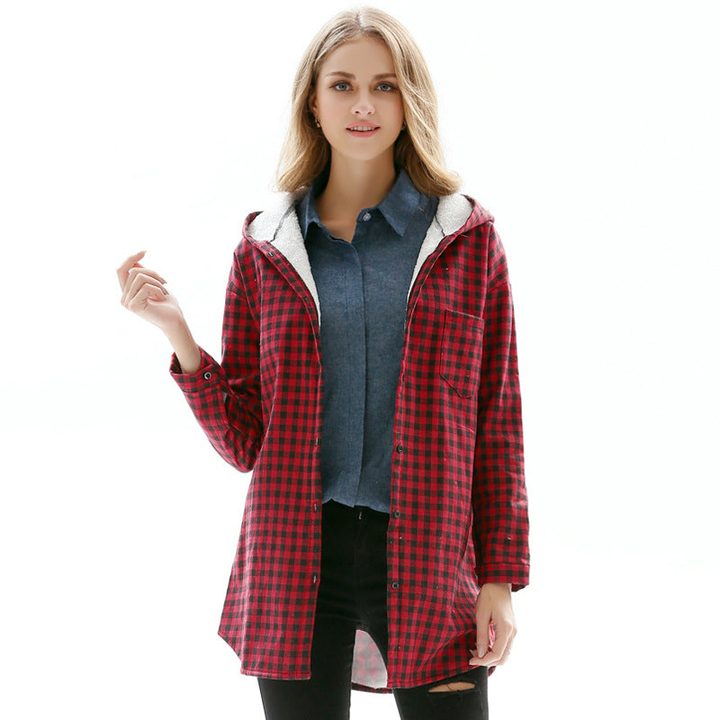 Red Winter Warm Long Sleeves Women Overcoats