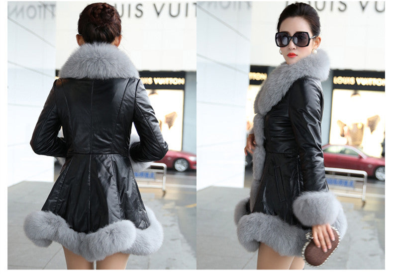 Luxury Designed Artificial Fox Fur Warm Thick for Women