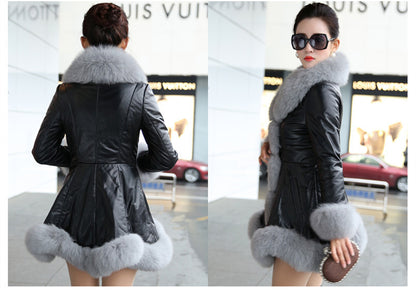 Luxury Designed Artificial Fox Fur Warm Thick for Women