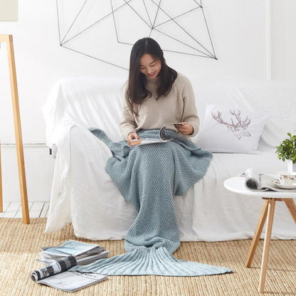 Knitting Mermaid Blanket-Gray-80X180CM Adult-Free Shipping at meselling99