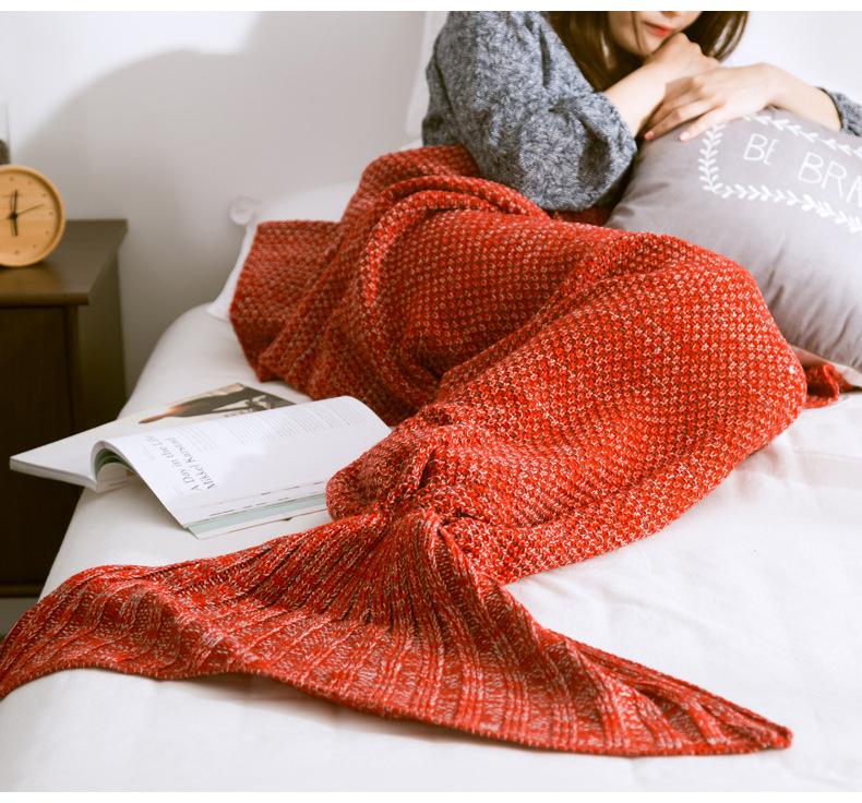 Knitting Mermaid Blanket--Free Shipping at meselling99