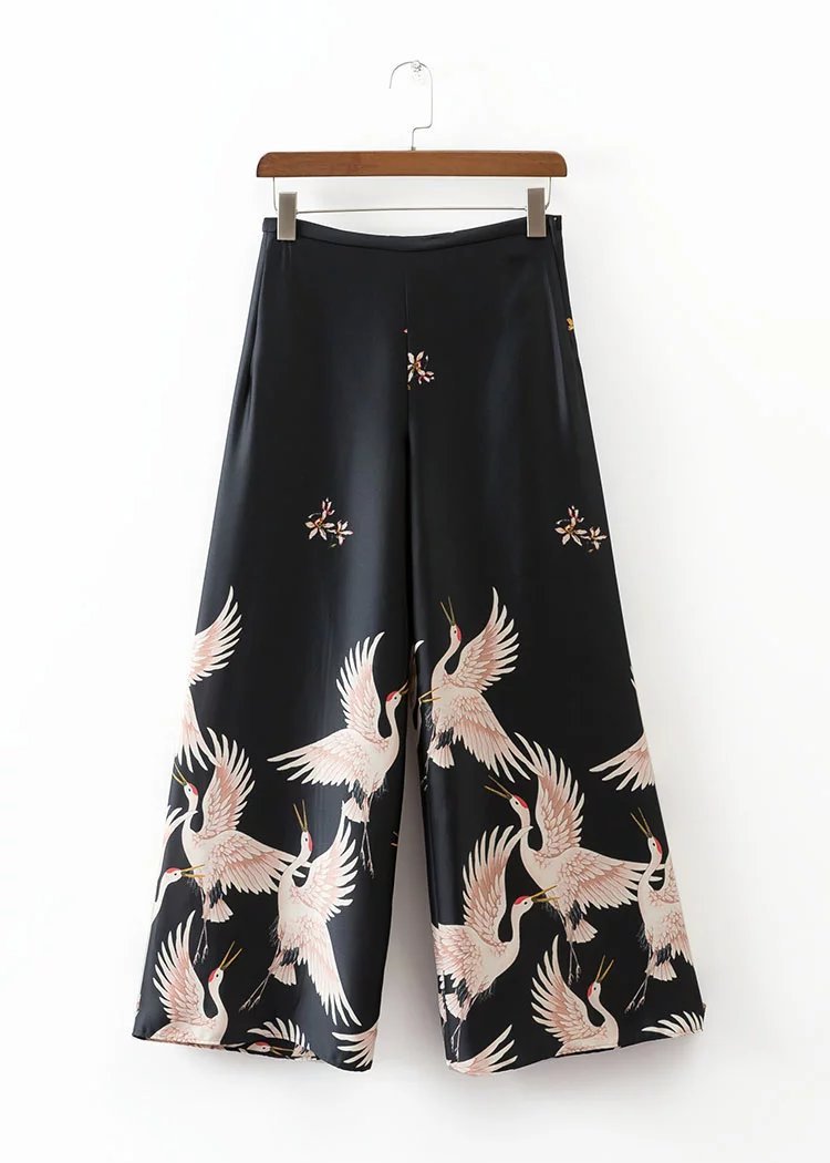 Summer Red-crowned Crane Ankle Length Pans and Blazer Suits-STYLEGOING