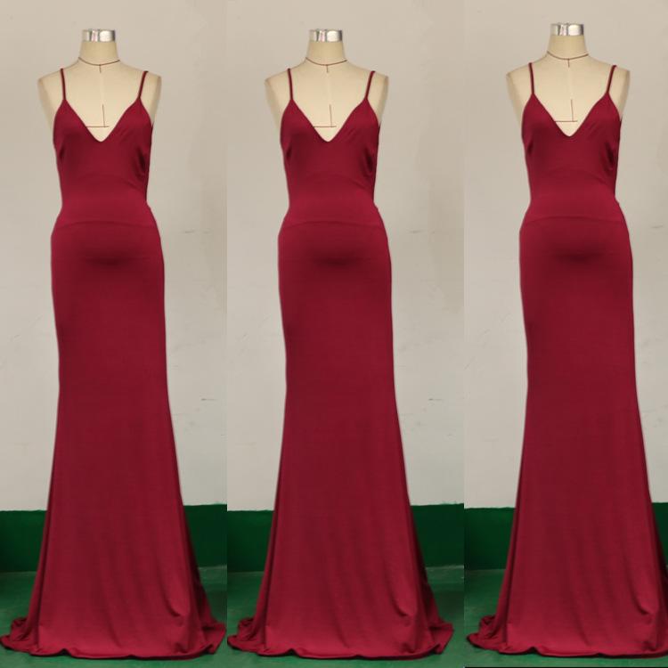 Sexy Sleevess Backless Long Party Dresses-STYLEGOING