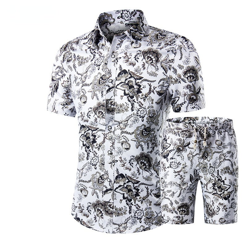 Summer Plus Sizes Short Sleeves T Shirts and Pants Sets for Men