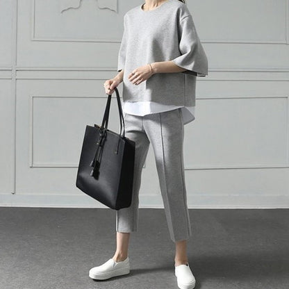 Casual Women Tops & Pants 2pcs Spring Outfits