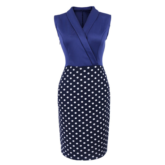Summer Polk Dot Office Lady Blazer Sheath Dresses