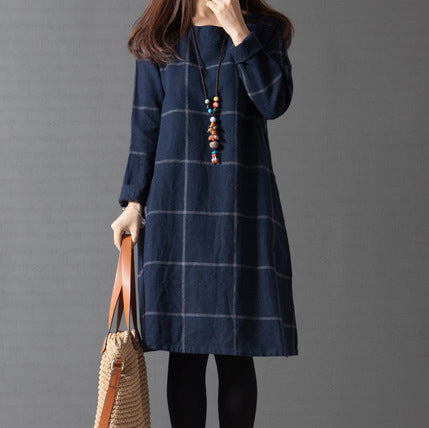 Vintage Cotton Linen Women Dresses