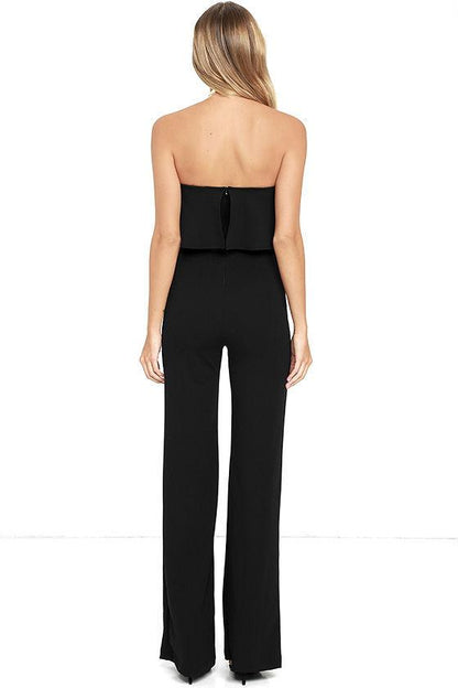 Women Strapless Sexy Long Jumpsuits-STYLEGOING