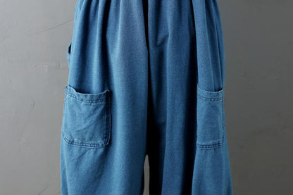 Women Plus Sizes Casual Demin Jumpsuits-STYLEGOING