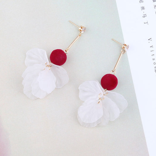 Fashion Petal Designed Acrylic Women Earrings