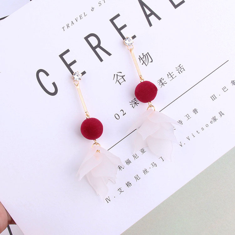 Fashion Petal Designed Acrylic Women Earrings
