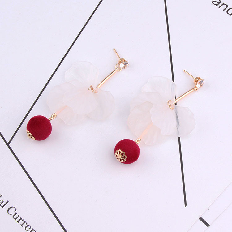 Fashion Petal Designed Acrylic Women Earrings