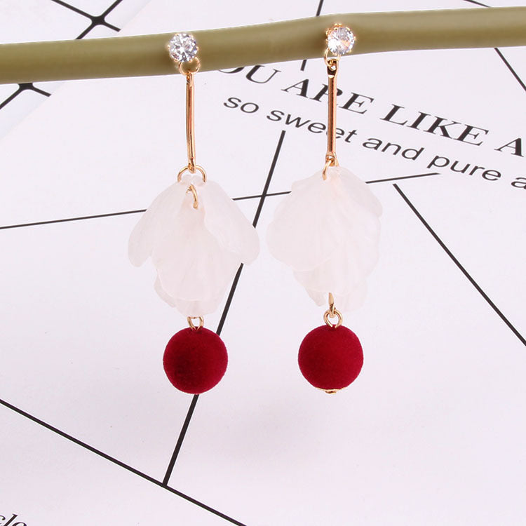 Fashion Petal Designed Acrylic Women Earrings