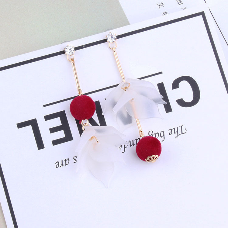 Fashion Petal Designed Acrylic Women Earrings