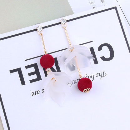 Fashion Petal Designed Acrylic Women Earrings
