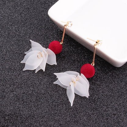 Fashion Petal Designed Acrylic Women Earrings