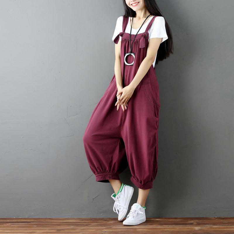 Women Plus Sizes Casual Demin Jumpsuits-STYLEGOING