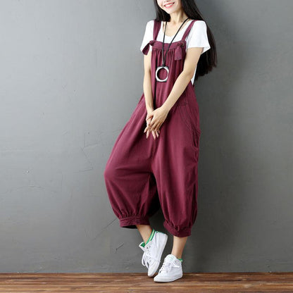 Women Plus Sizes Casual Demin Jumpsuits-STYLEGOING