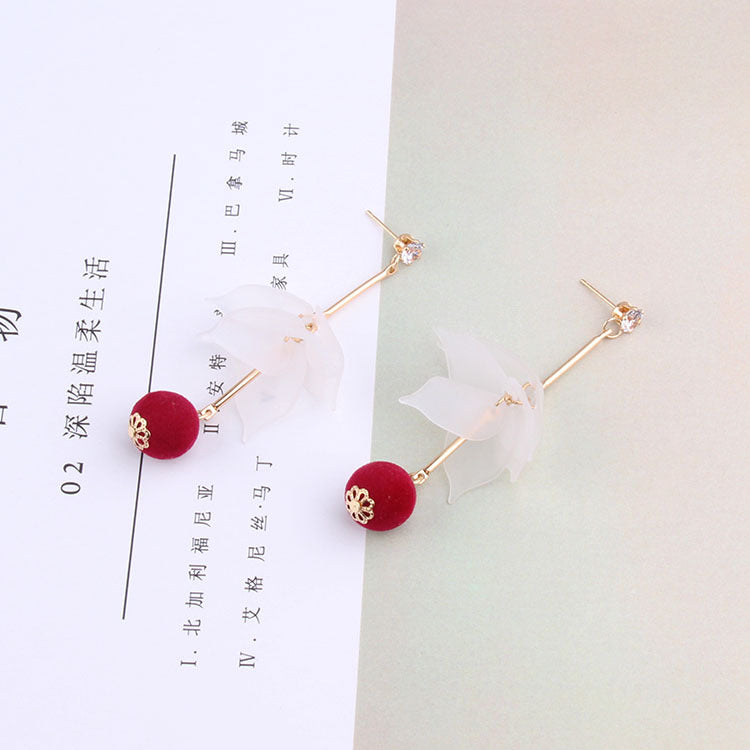 Fashion Petal Designed Acrylic Women Earrings