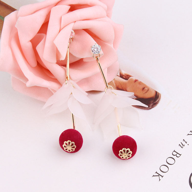 Fashion Petal Designed Acrylic Women Earrings