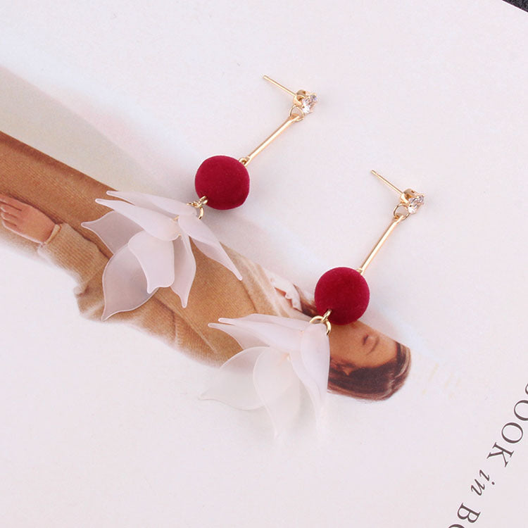Fashion Petal Designed Acrylic Women Earrings