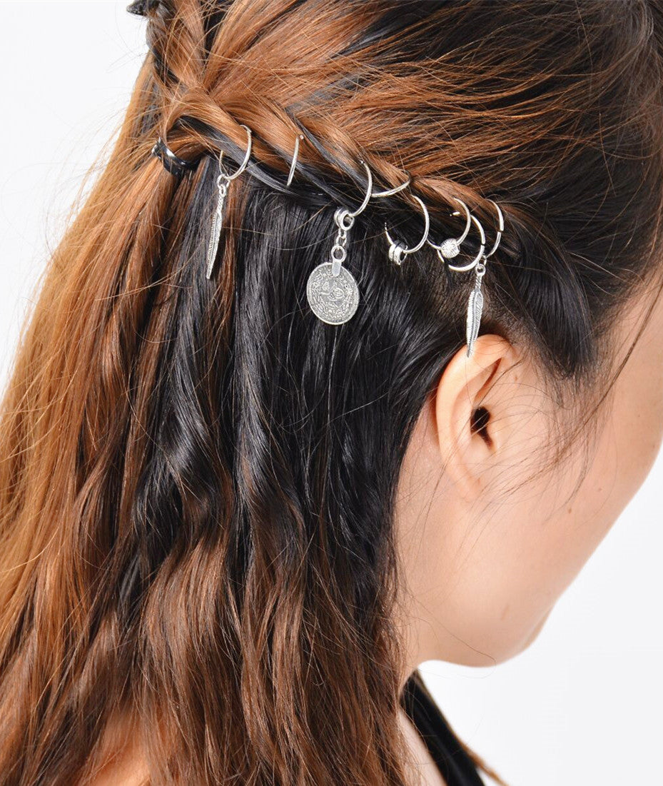 Personality DIY Coins Design Brain Hair Accessories