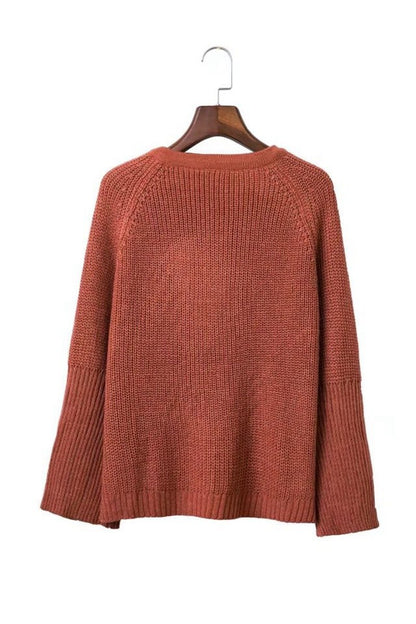 Sexy Cross Bandage Loose Knitting Sweaters-STYLEGOING