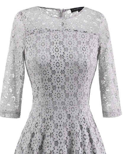 Elegant Round Neck Lace Dresses