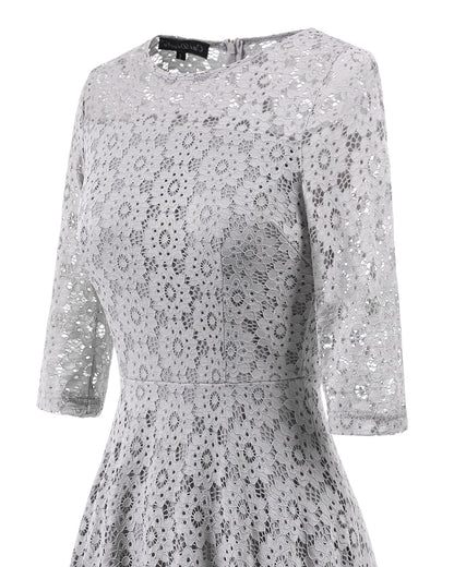 Elegant Round Neck Lace Dresses