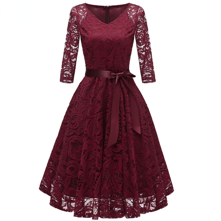 Elegant Long Sleeves Lace Dresses