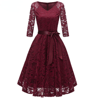 Elegant Long Sleeves Lace Dresses