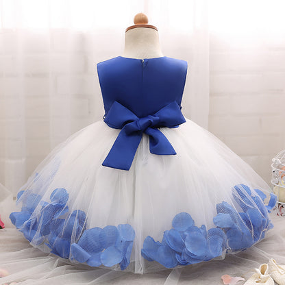 3D Flower Design Girls Princess Ball Gown Dresses