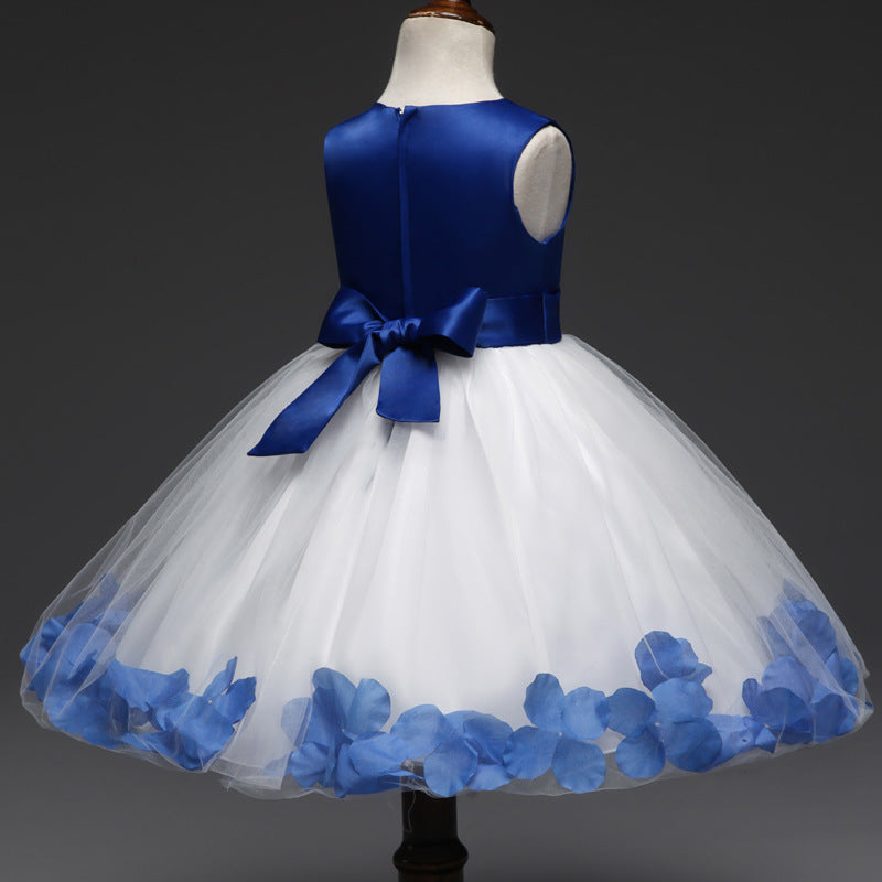 3D Flower Design Girls Princess Ball Gown Dresses