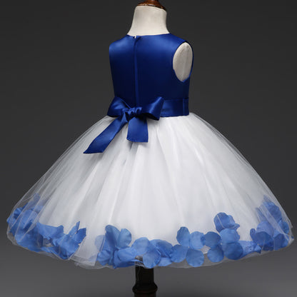 3D Flower Design Girls Princess Ball Gown Dresses