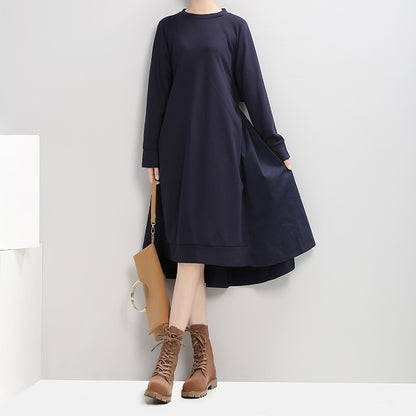 Back Designed Fall Black Dresses