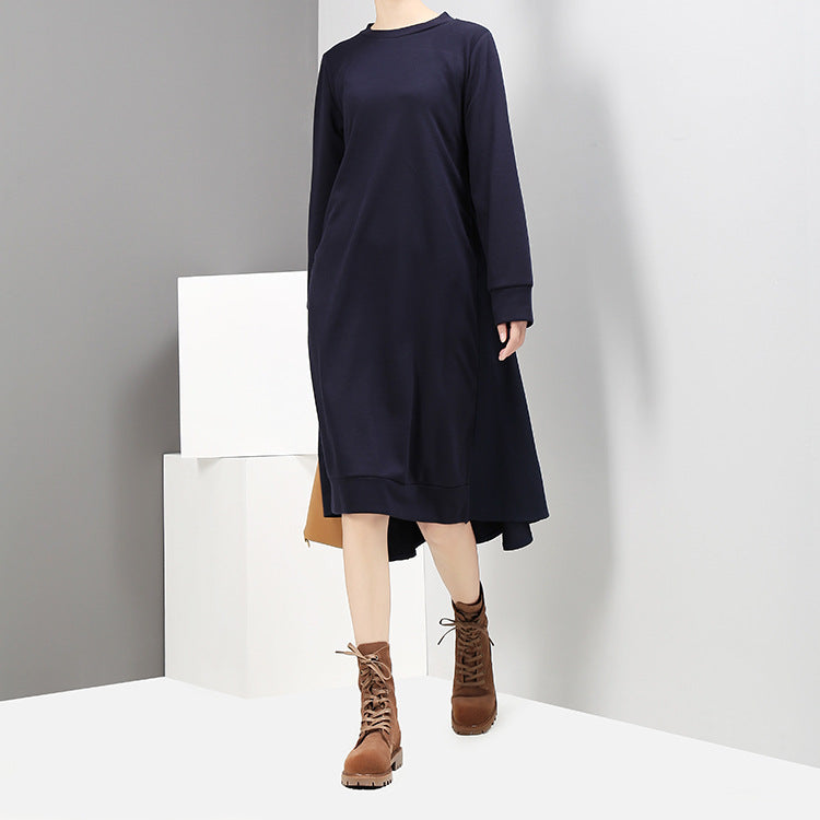 Back Designed Fall Black Dresses