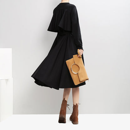 Back Designed Fall Black Dresses