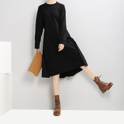 Back Designed Fall Black Dresses