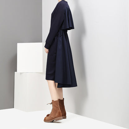 Back Designed Fall Black Dresses