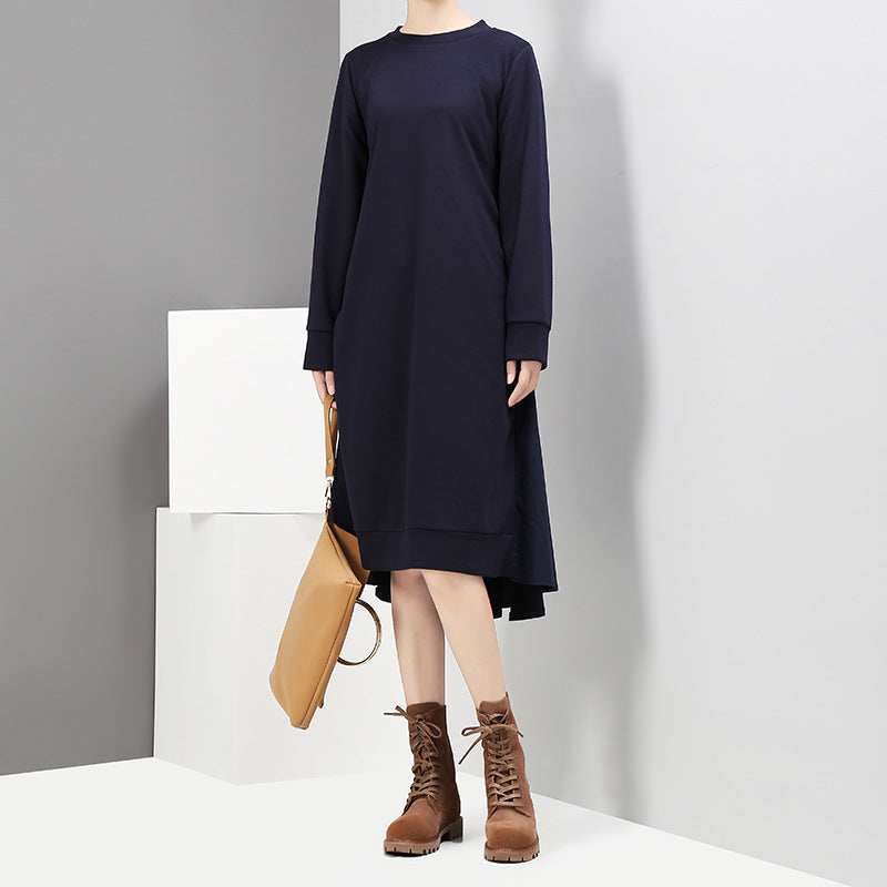 Back Designed Fall Black Dresses