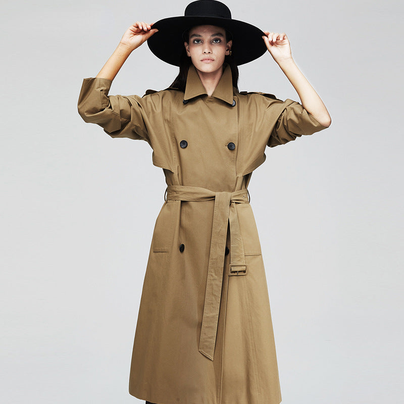 Elegant Fall Women Windbreak Long Overcoats