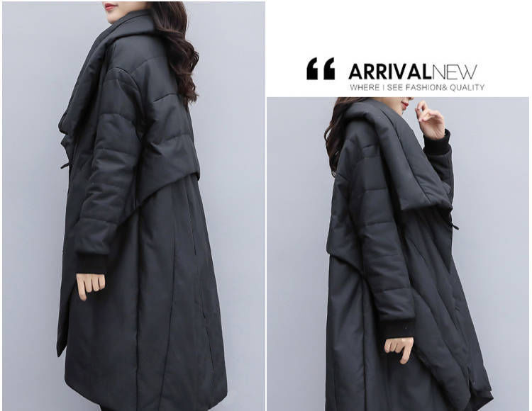 Black Women Cape Style Winter Overcoat