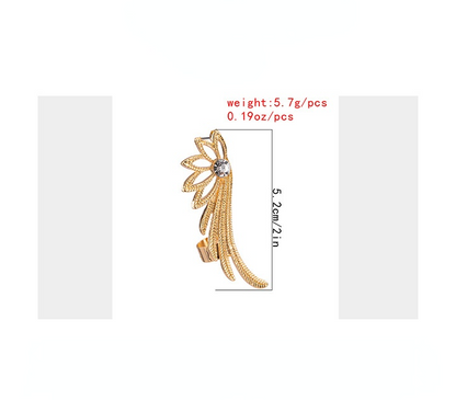 Fashion Diamond Inlay Wings Shape Women Earrings