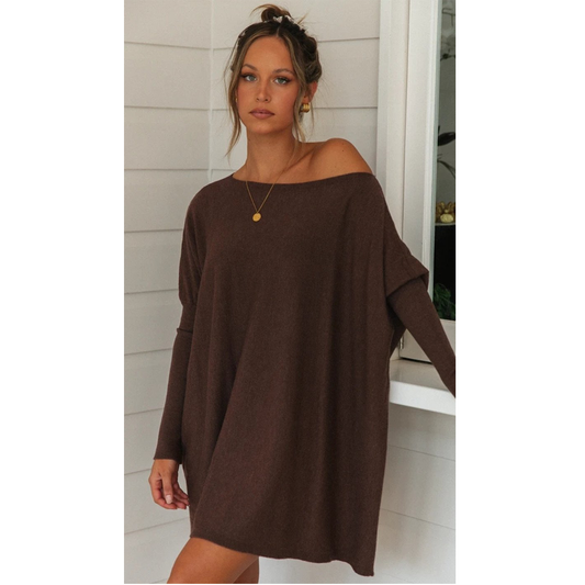 Fashion Off The Shoulder Long Sleeves T Shirts-STYLEGOING