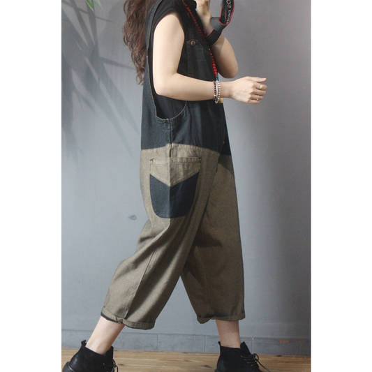 Vintage Women Split Joint Rompers-STYLEGOING