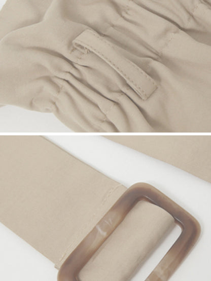 Casual Women High Waist Button Design A Line Skirts