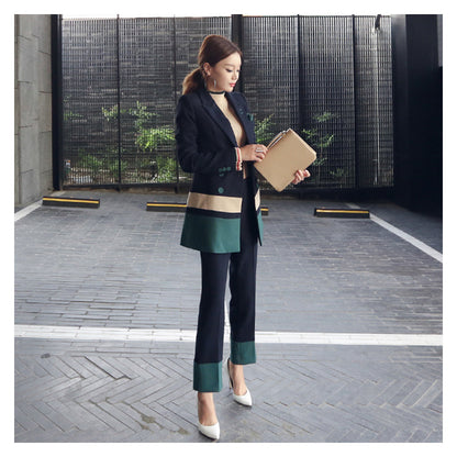 Elegant Office Lady Two Pieces Blazer&Pants Sets