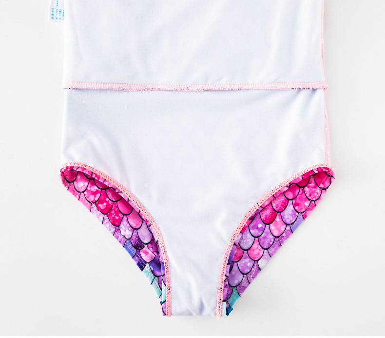Girls One Piece Mermaid Pricess Swimwear-STYLEGOING