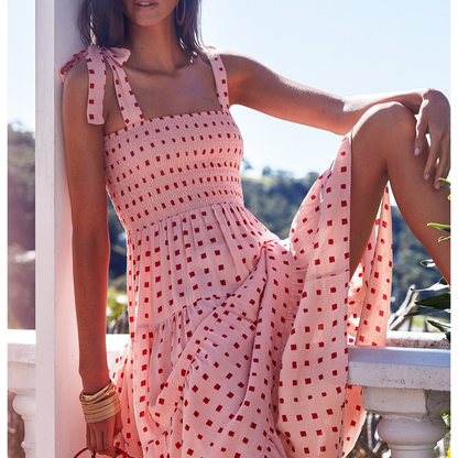 Women Summer Holiday Bangdage Long Dresses-STYLEGOING